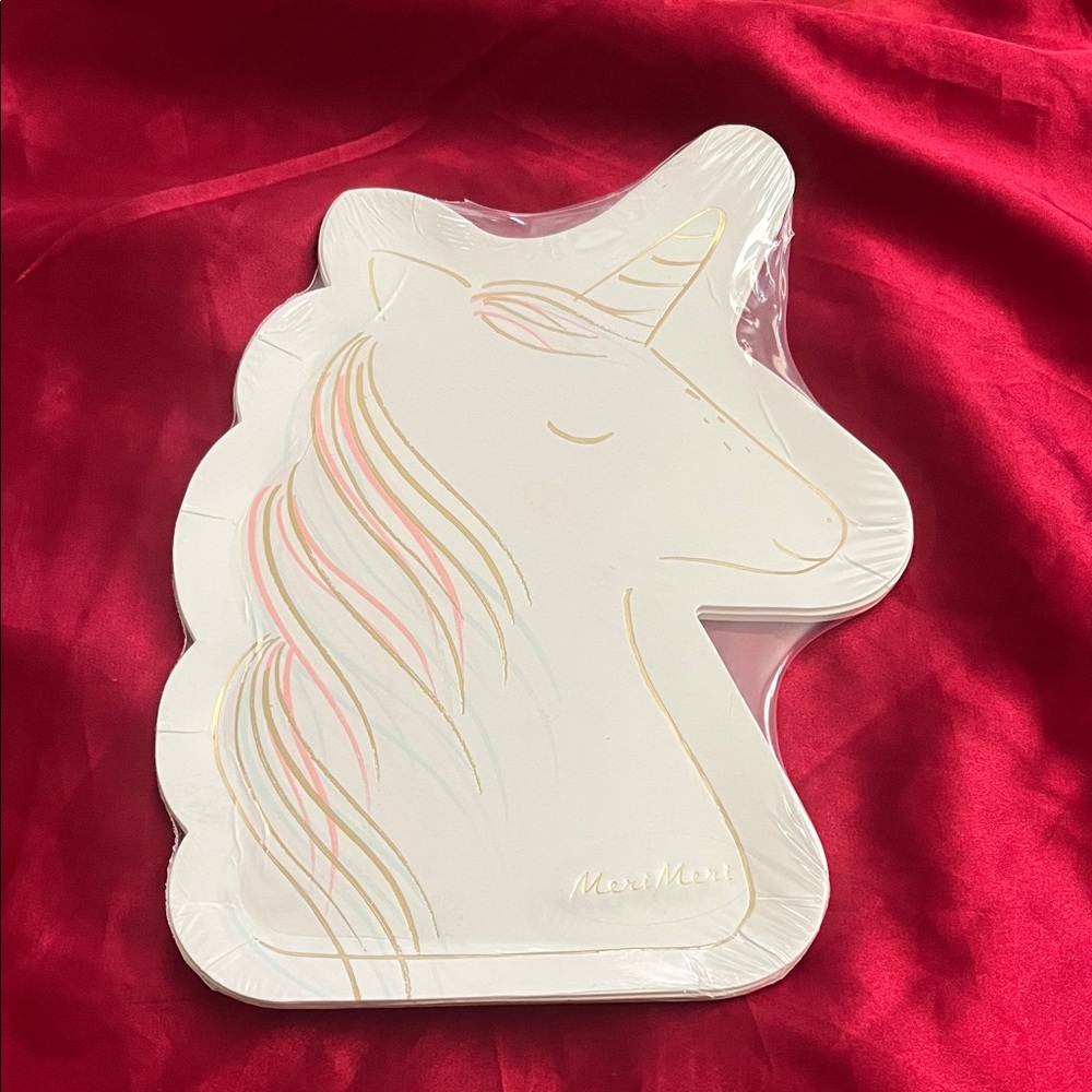 Meri meri unicorn paper plates